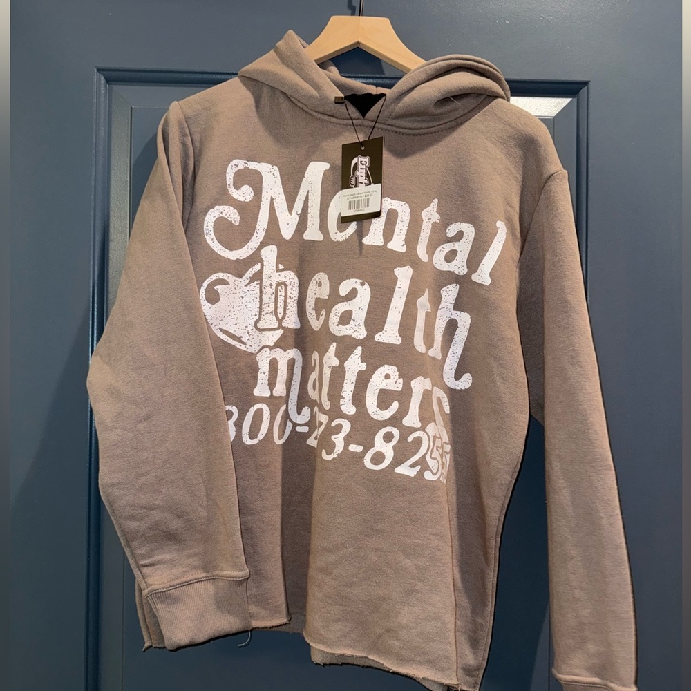 Euphoric Mental Health Matters Hoodie - Gray Size Medium